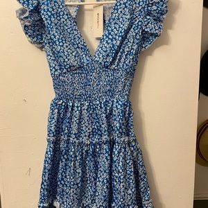 Cute blue floral dress size small